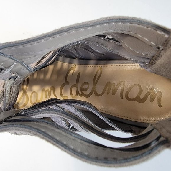 Sam Edelman Womens 9 Daleece Beige Suede Strappy Gladiator Sandals EUR 39 - Picture 7 of 11
